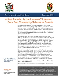 Active Parents, Active Learners? Lessons from Two Community Schools in Zambia
