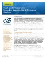South-South Cooperation: Expanding Opportunities for Innovative Solutions