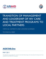 Transition of Management of HIV Care and Treatment Programs