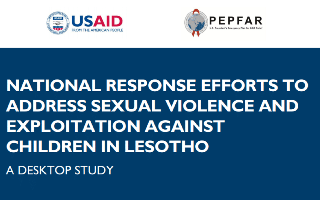 Lesotho Response Efforts to Address Sexual Violence and Exploitation Against Children: Desktop Study