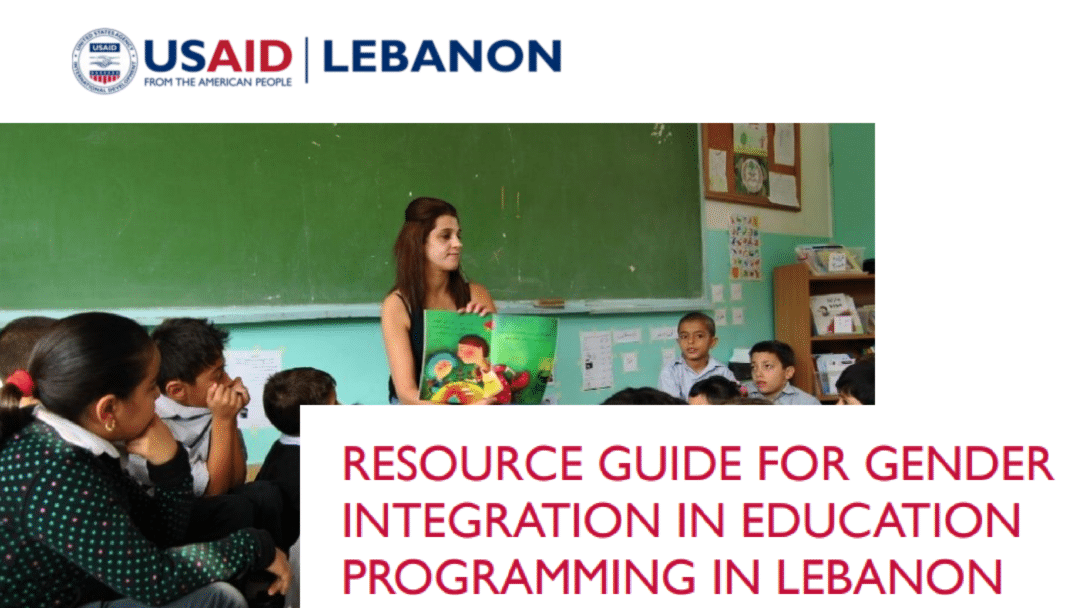 Resource Guide for Gender Integration in Education Programming in Lebanon