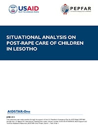 Situational Analysis on Post-Rape Care of Children in Lesotho