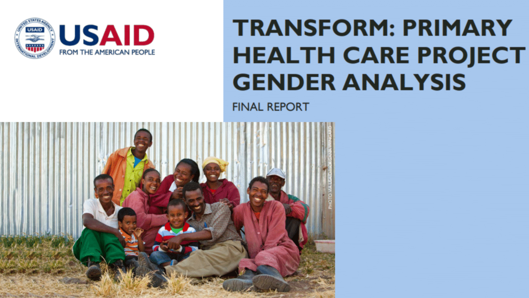 Transform: Primary Health Care Project Gender Analysis