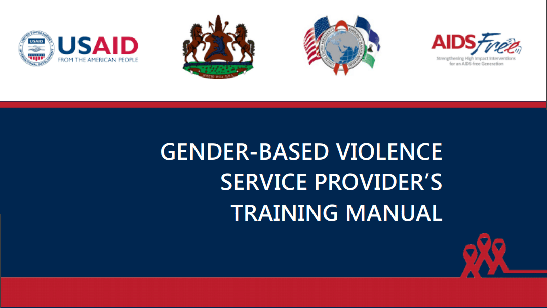 GBV training manual cover